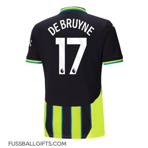 Manchester City Kevin De Bruyne #17 Fußballbekleidung Auswärtstrikot 2024-25 Kurzarm